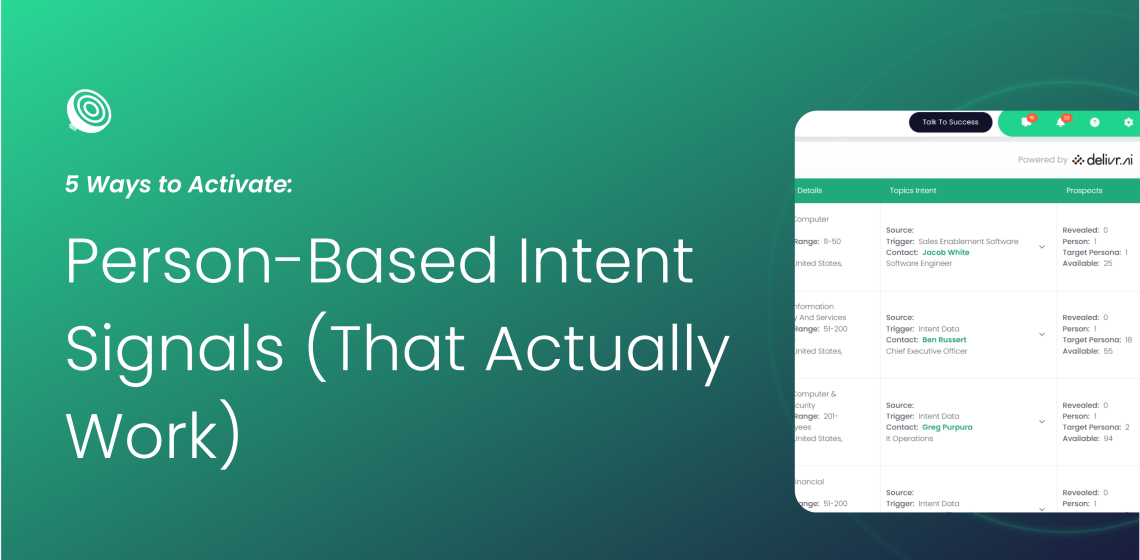 5 way to activate Person-Based Intent Signals (That Actually Work)